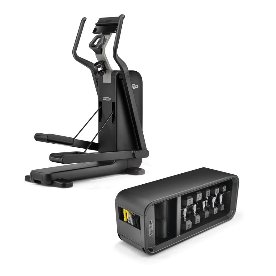 Technogym Spezial-Kombi: Ellipsentrainer + Fitnessbank