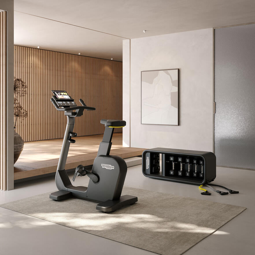 Combinaison spéciale Technogym : Vélo d'appartement + Banc de musculation